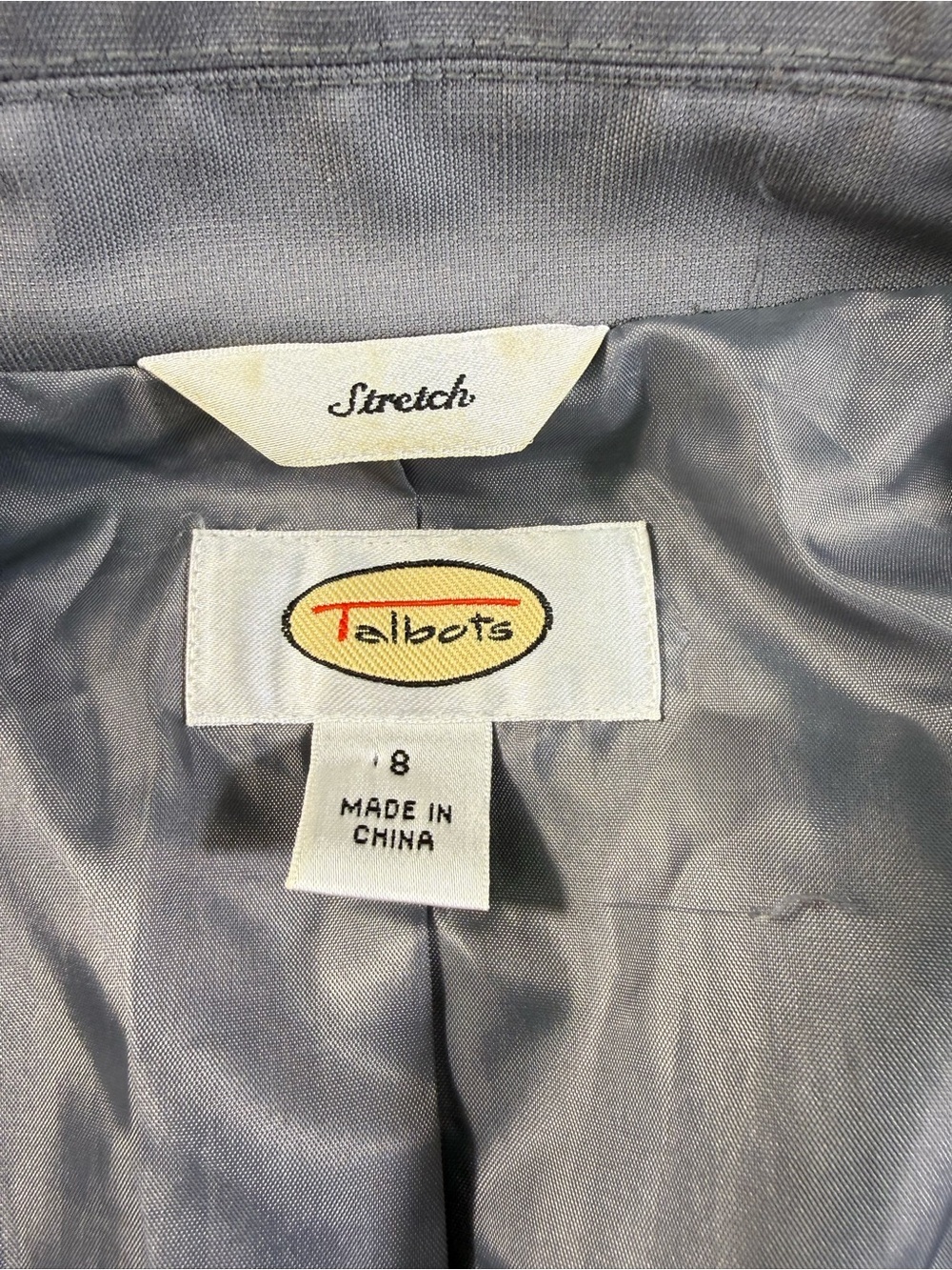 Talbots Wool Blend Gray Two-Button Blazer - Picture 6 of 7